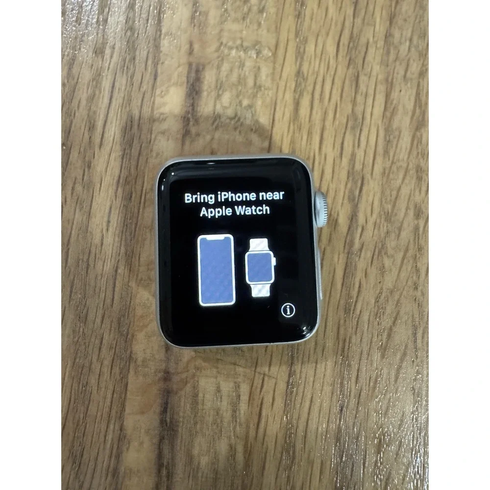 Apple iWatch Series 3 38MM GPS Silver Aluminum Wristband Black